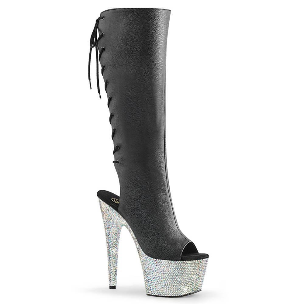 Pleaser - BEJEWELED20187 Bottes de plateforme, Pole dance chaussures - Noir Product image